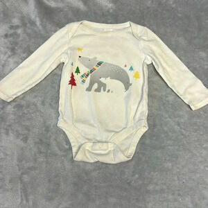 GAP - long sleeve winter  design onesie top/shirt. Size 12-18 months